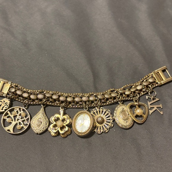 Anne Klein Gold-Tone Charm Bracelet with AK Logo - Picture 5 of 5
